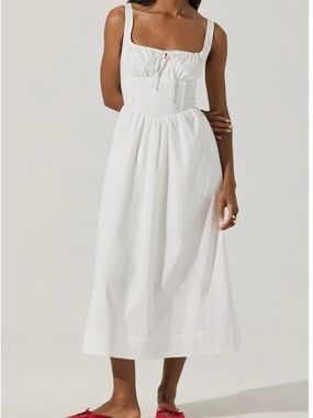 White ASTR the Label Corset Midi Dress